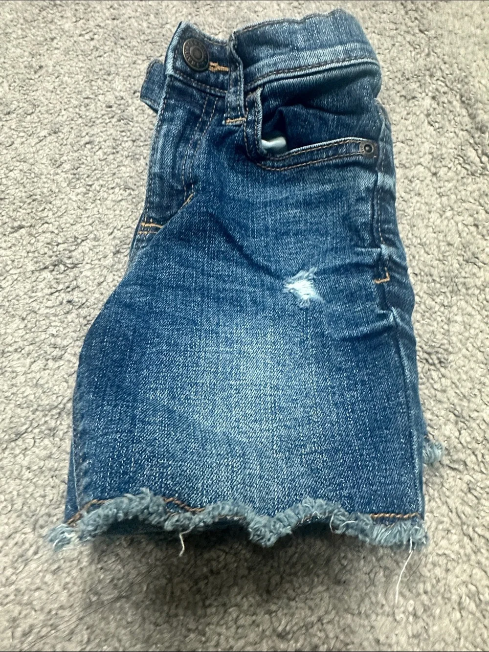 Old Navy Dark Blue Distressed Denim Shorts
